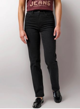 Wrangler neue schwarze Straight Jeans hoher Taille S Levis