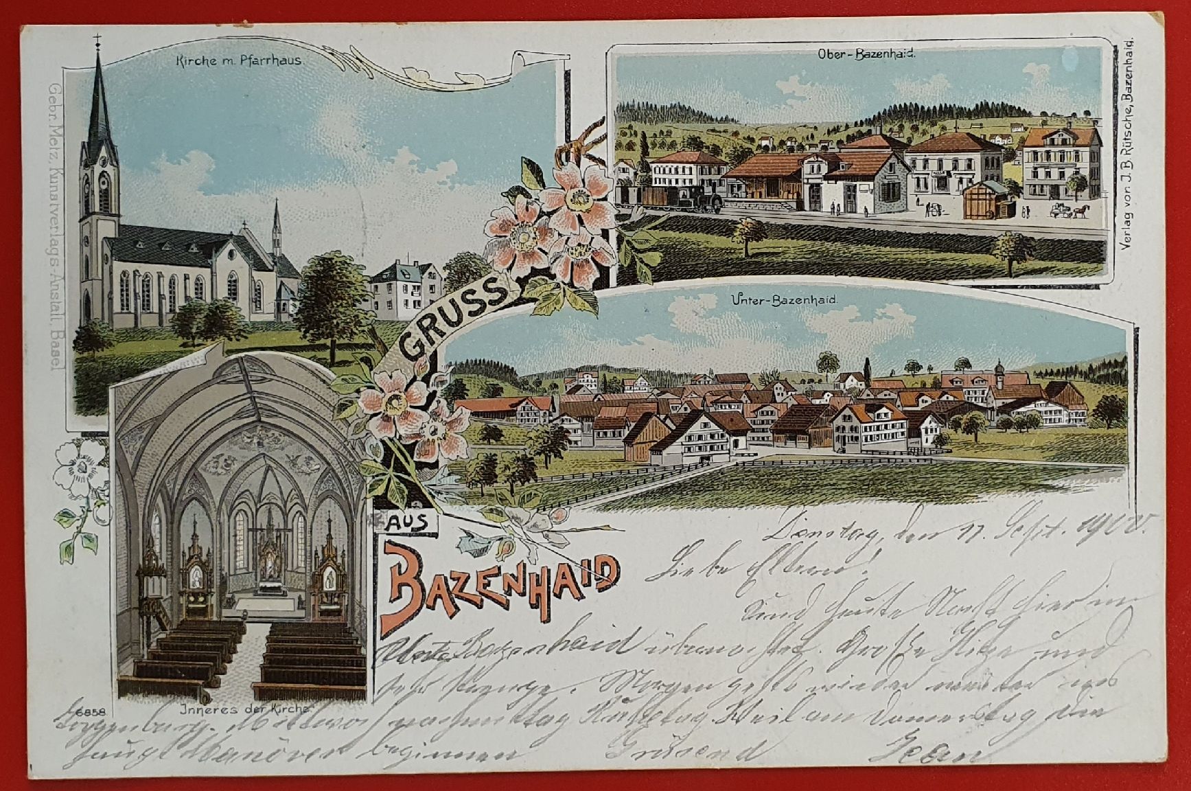 Cartoline postali: Gruss aus Bazenhaid 1900 – Usato da Kreuzlingen venduto da Rschweiz1