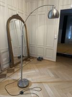 Bogenlampe Metall silberfarben gut erhalten