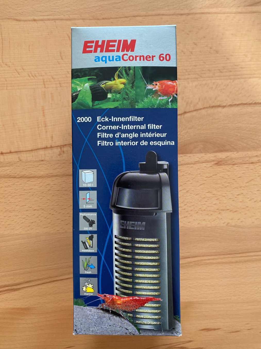 Eheim Filtri: Eheim Filter aquaCorner 60 und LED aquaLight Neu – Nuovo e nell'imballaggio originale da Pieterlen venduto da Buntbarsch01