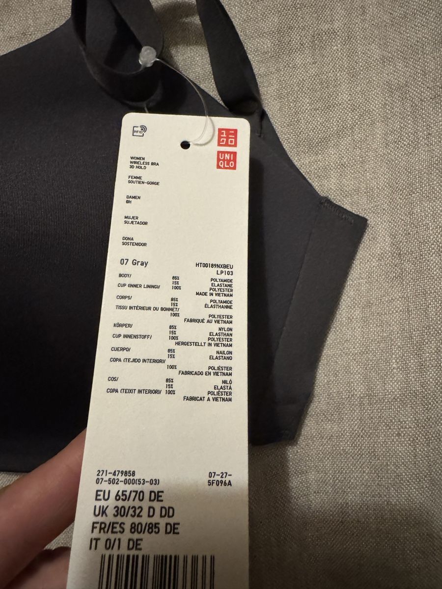 Autres dessous: NEW Uniqlo Bra 80/85 E-D (FR) Size – Neuf avec emballage d'origine à Neuchatel par Mia_G 2