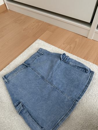 Jeansrock mit Taschen hellblau Grösse M