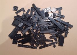 Lego 100 Schwarze flache Stücke -G06