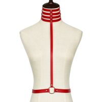 NEUES Erotik Body Halsband rot für Gr. XS, S und M - 220294