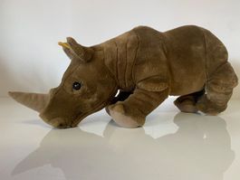 Grosses Steiff Nosy Nashorn Plüschtier - Sammlerstück