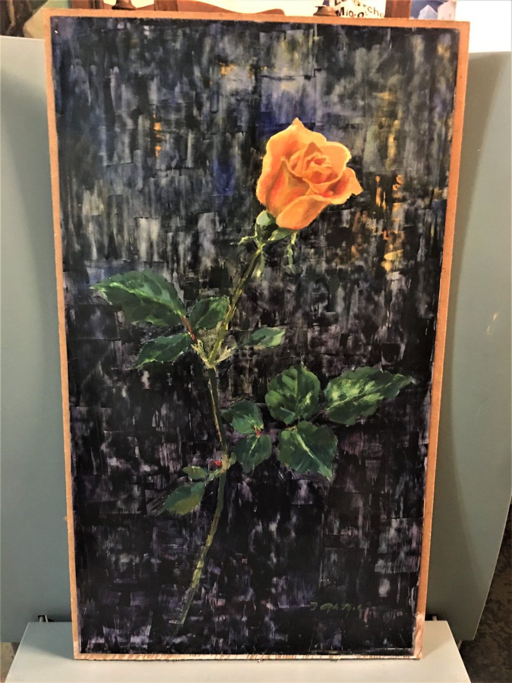 Gemälde: Freundschaft und Dankbarkeit  Rose   Bild Signiert – Gebraucht aus Zürich von Nofelet31