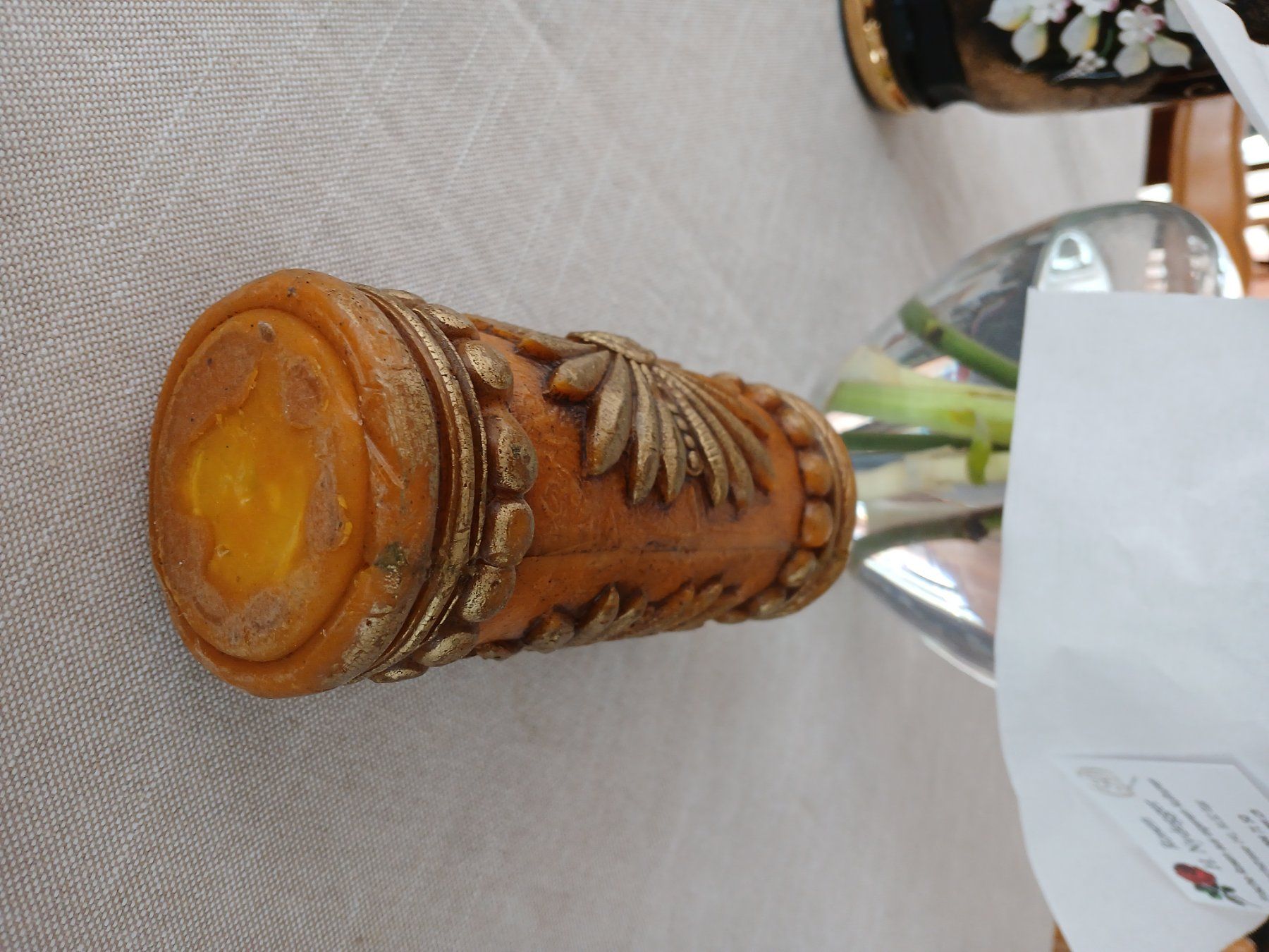 Candele: Kerze - handgemacht - Blume rustikal – Usato da Zürich venduto da Mr.Dachboden 3