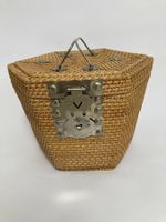 Vintage chinesischer Teewärmer Teekorb mit Metallbeschlägen