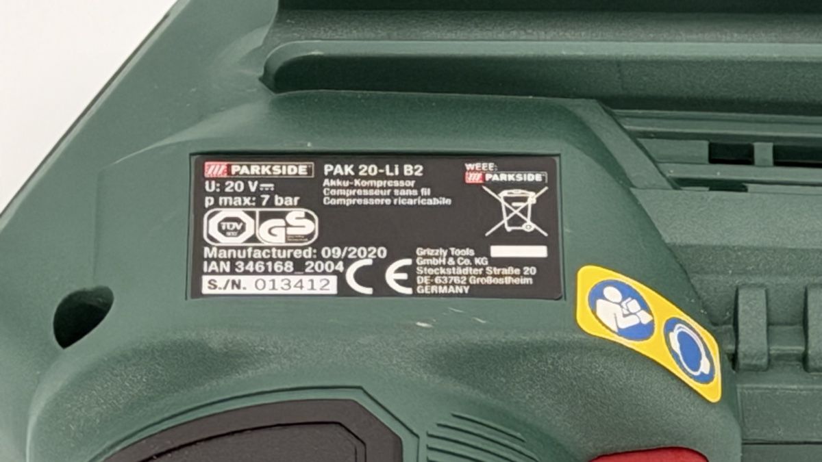 Parkside Compressori: Parkside Akku Kompressor – Usato da Lüchingen venduto da phlan 1