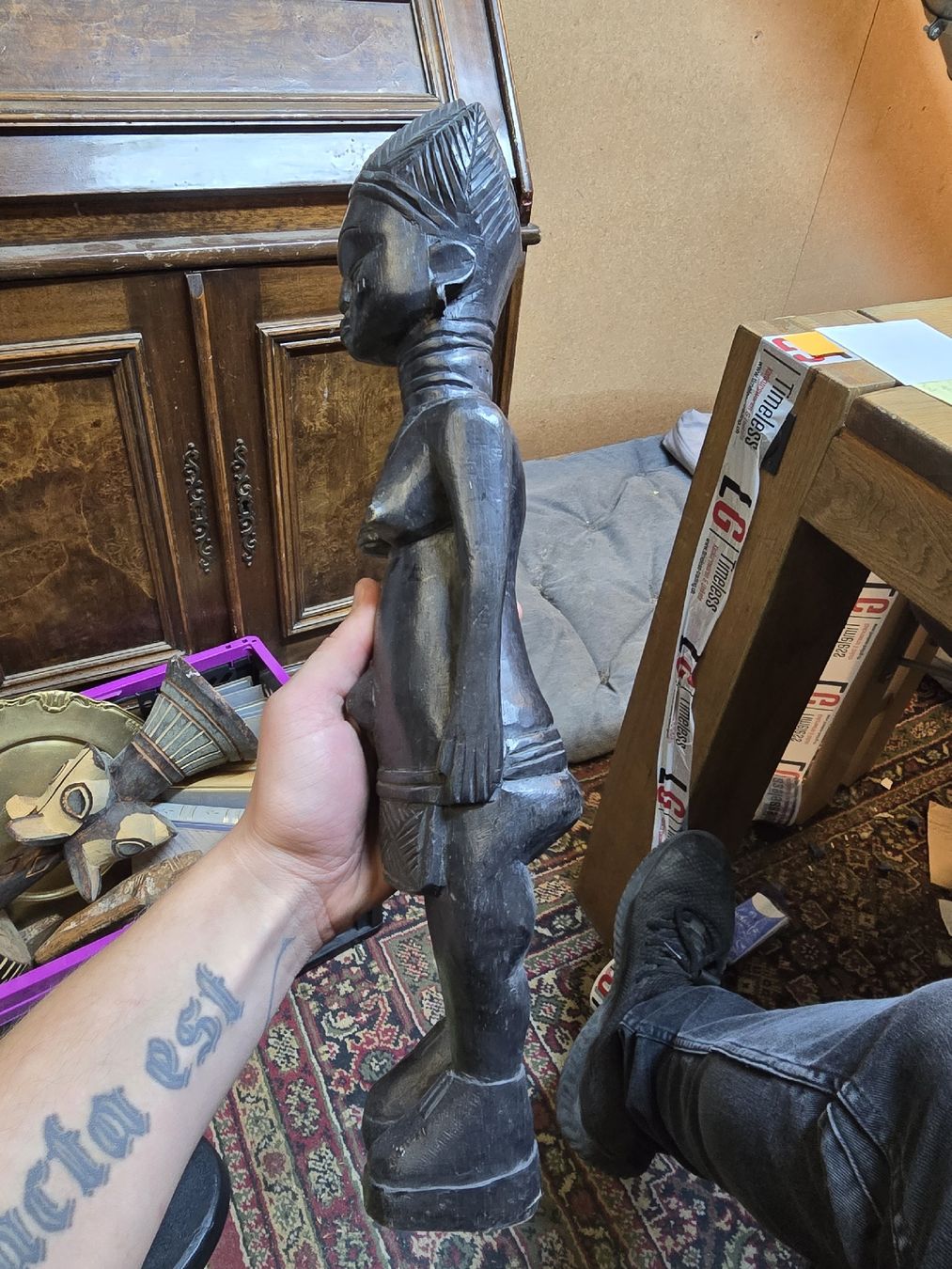 Statuette: Afrikanische Holzfigur (D) – Usato da Rorschach venduto da TimelessTrading 1