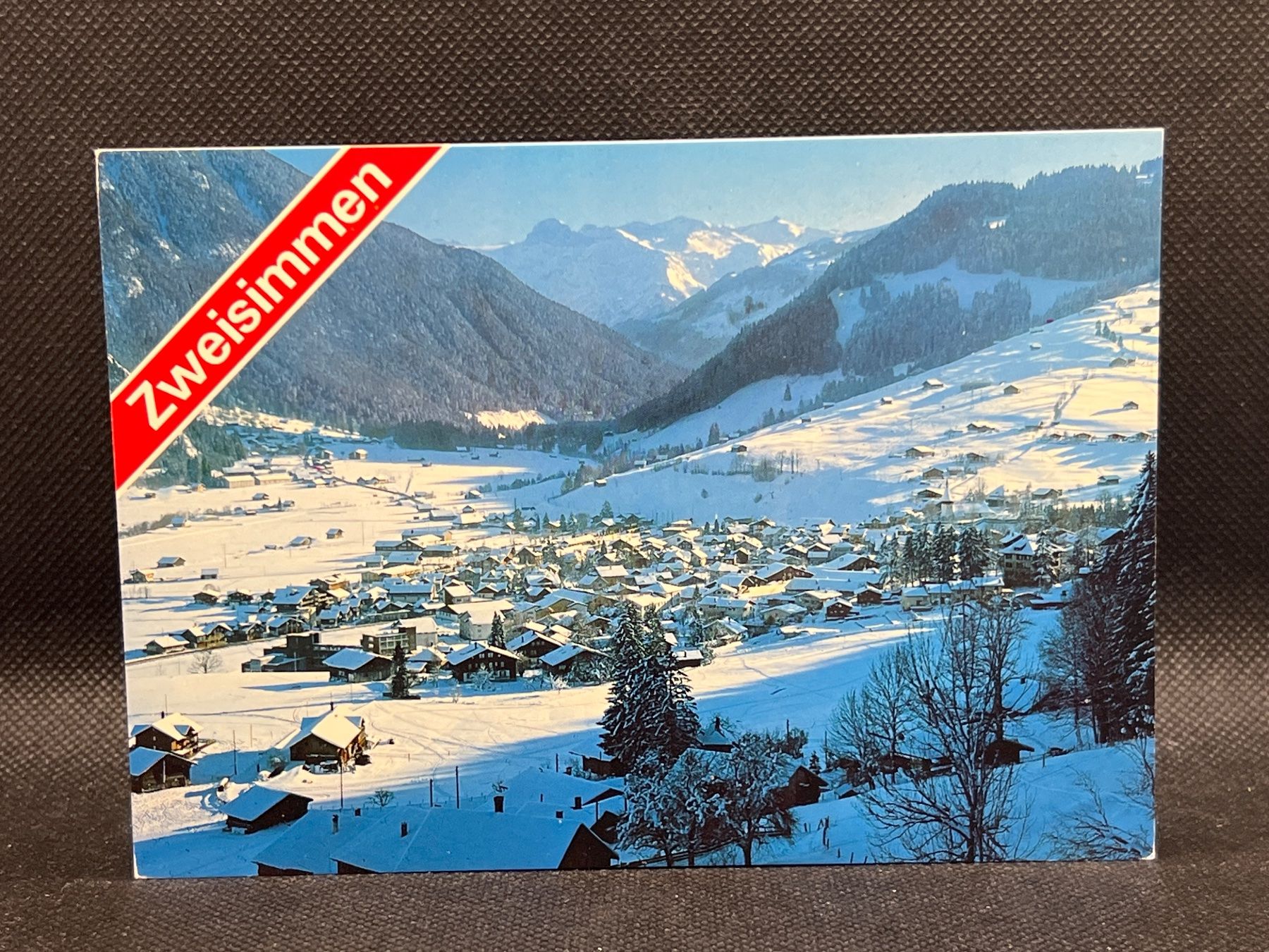 Cartoline postali: Zweisimmen 950m, Berner Oberland... – Usato da Widnau venduto da Brusi9