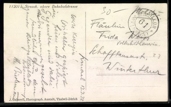 Cartoline postali: AK Sirnach, Obere Bahnhofstrasse – Usato da Berlin venduto da bartko-reher 1