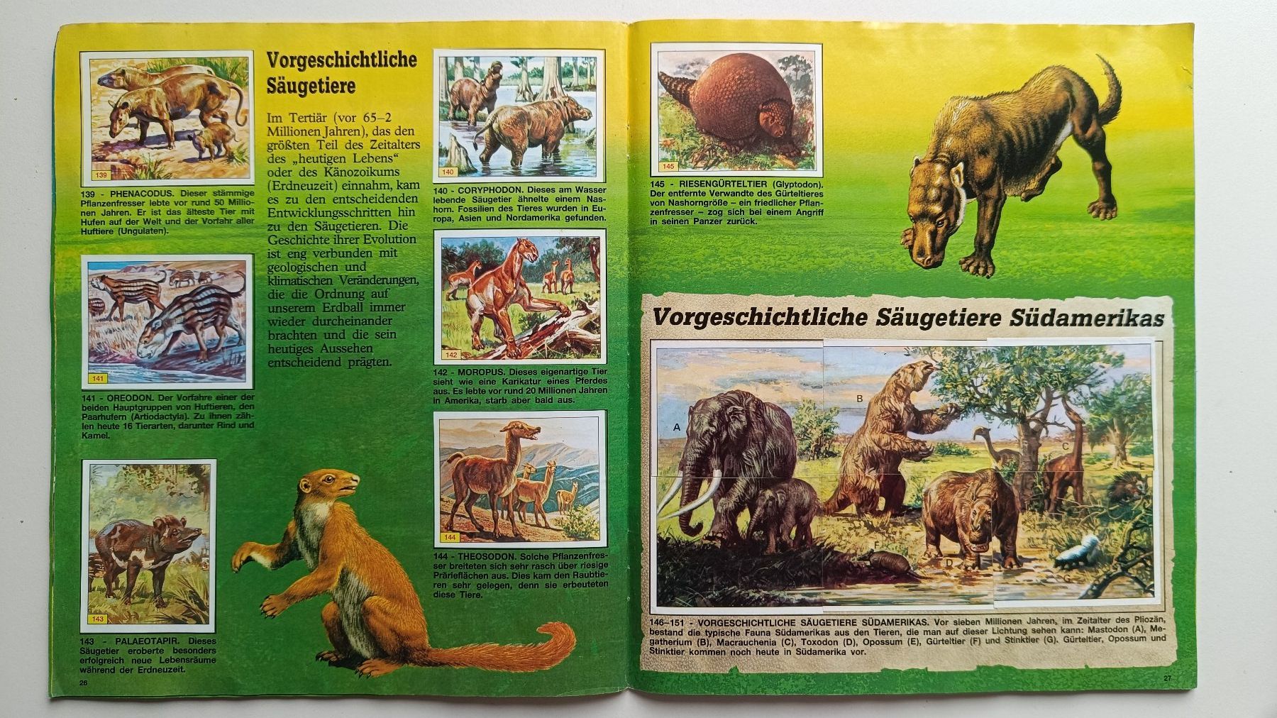 Panini Album: Panini - Tiere Der Urzeit - 1992 - Komplett – Usato da Safenwil venduto da mongge36 5