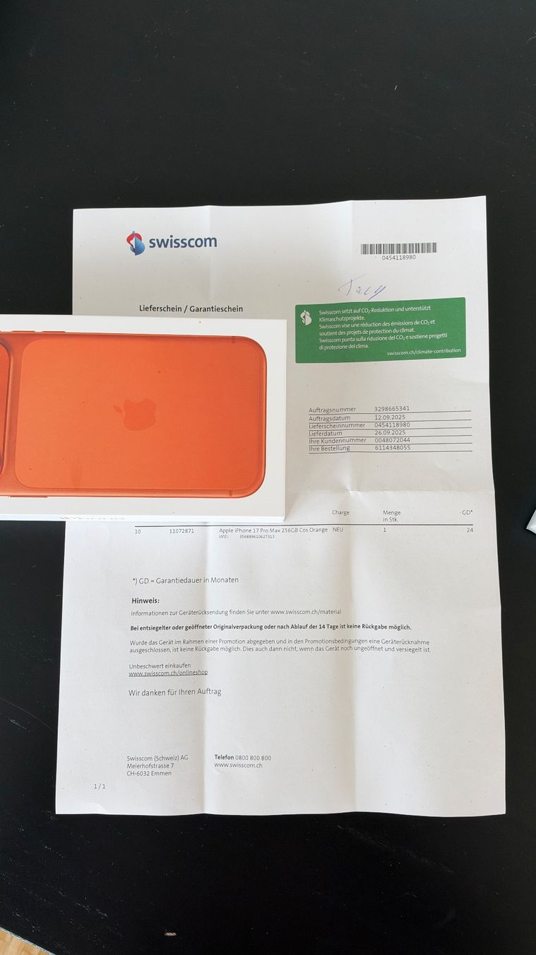 Apple Telefoni cellulari / Smartphones: Apple iPhone 17 Pro Max – Usato da Wil SG venduto da Gelsomino 4