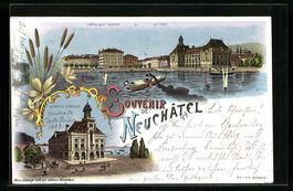 Litho Neuchatel, L'Hotel-des-Postes et l