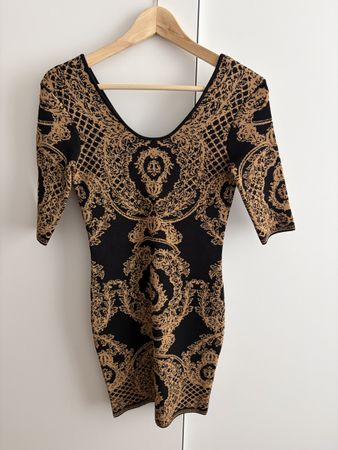 Kleid Torn by Ronny Kobo schwarz gold Grösse M neu