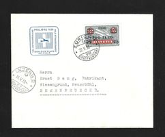 1938 FDC Sonderflug Swissair Brief nach Emmenbrücke