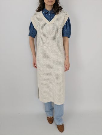 Weste Kleid ICHI Strick Optik Gr. S