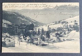 AK Les Avants sous la neige le Grand Hotel et les Alps