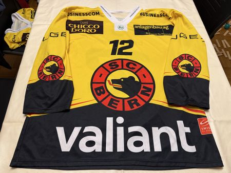 SC Bern Gameworntrikot Junioren Nummer 12 Grösse XL