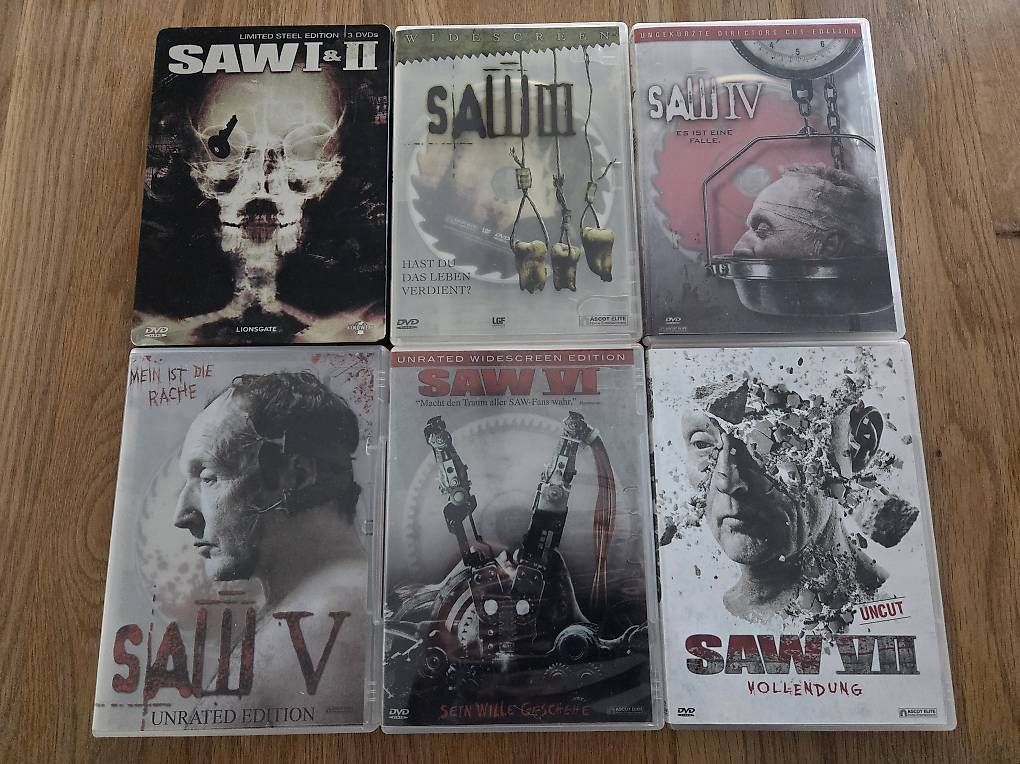 Tutti i DVDs: SAW 1-7 DVD's – Usato da Münchenbuchsee venduto da Sape1