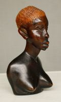Frauen Büste Holz afrik. Kunst H: 17 cm