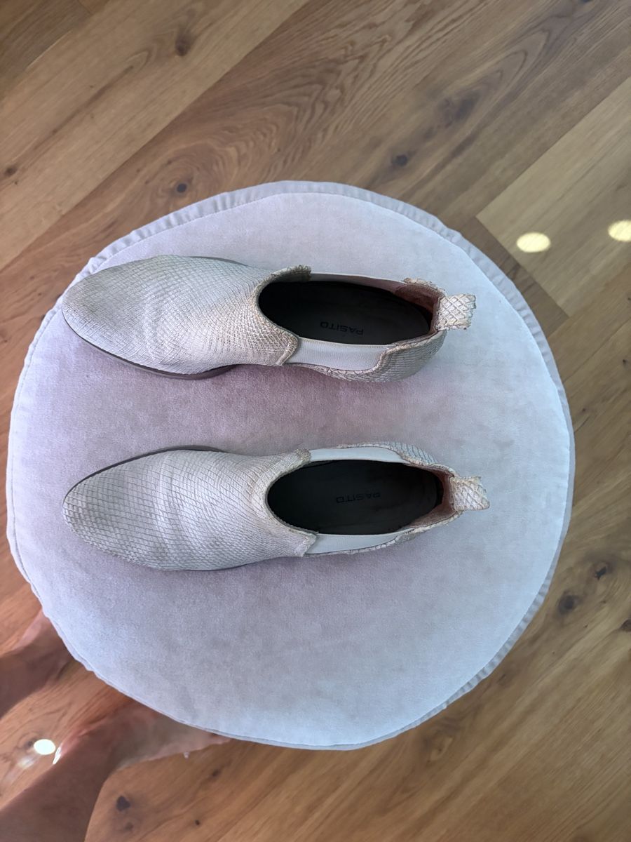 Damenschuhe: Stiefeletten Damen beige Schlangenprint – Gebraucht aus Arch von Binggeli 2