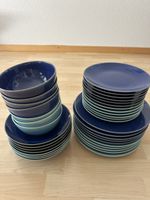 Geschirrset blau/türkis - gebraucht