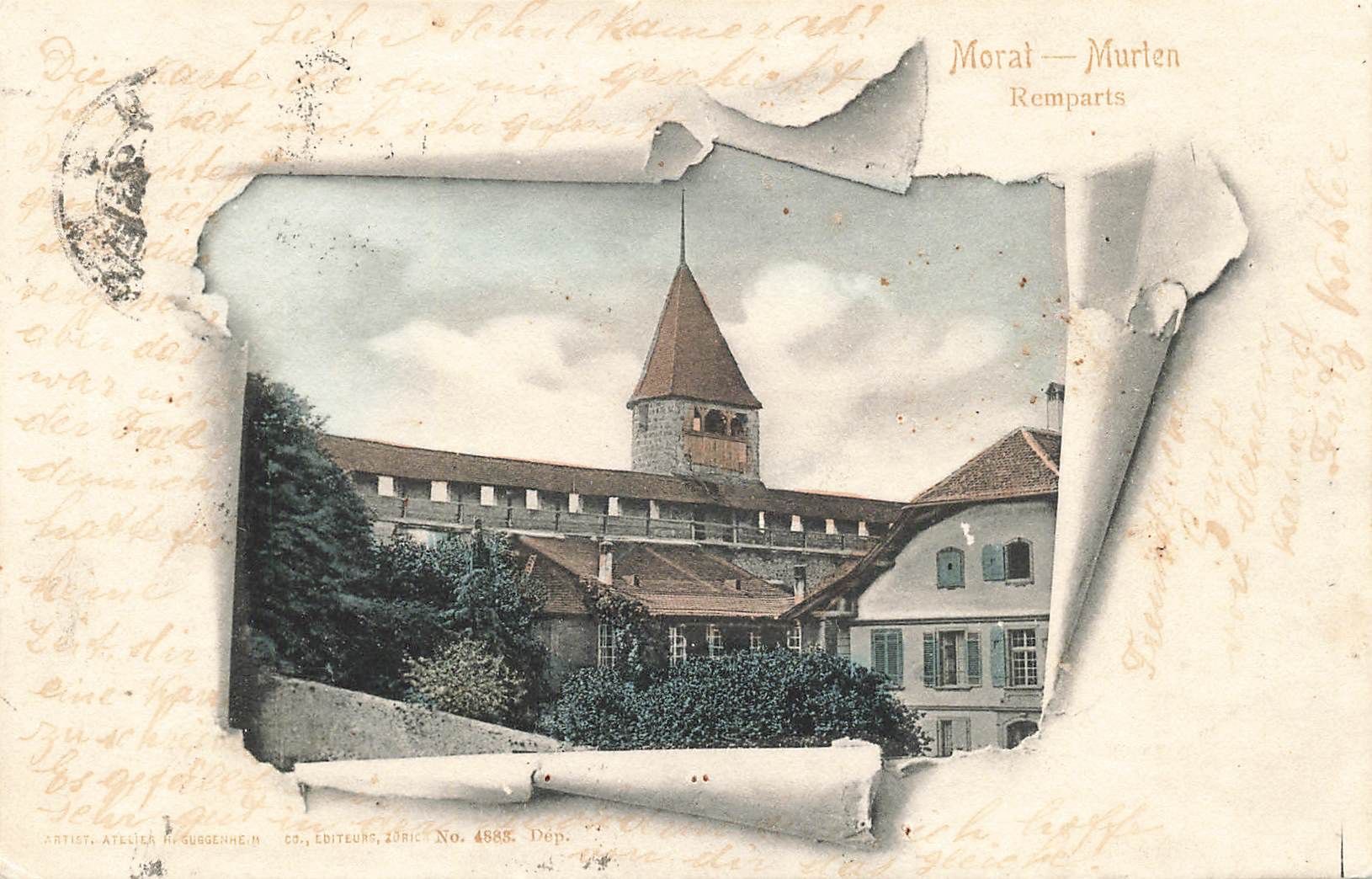 Cartoline postali: Morat Murten remparts – Usato da Biasca venduto da Blenio71