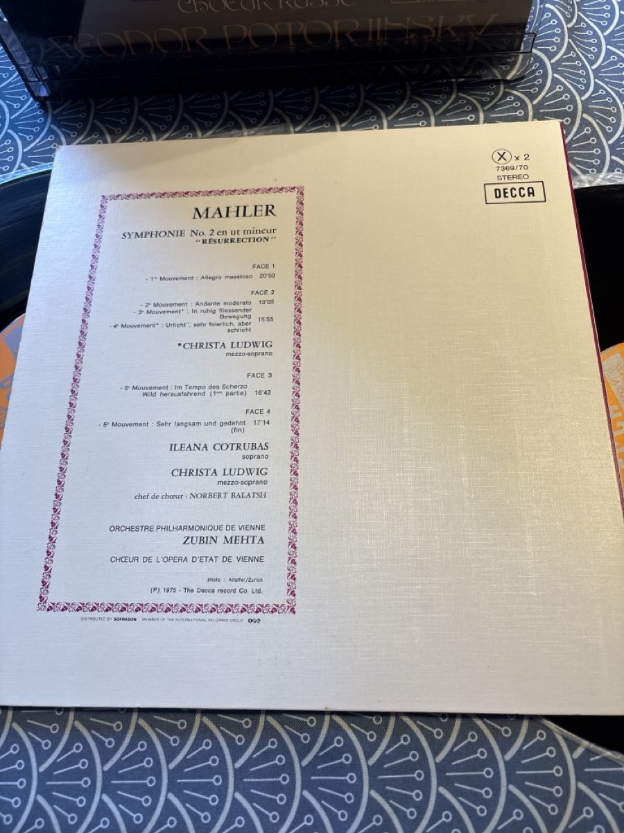 Dischi in vinile: Mahler Symphonie No. 2 "Résurrection" vinyle – Nuovo (secondo la descrizione) da Ste-Croix venduto da choupy60 5