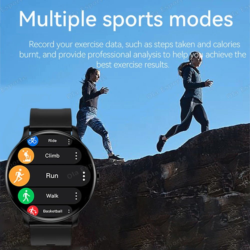 Smartwatch: Smartwatch AMOLED Bluetooth Anrufe Sportmodi NFC Rosa – Nuovo e nell'imballaggio originale da Rickenbach b. Wil venduto da Mysterion4 2