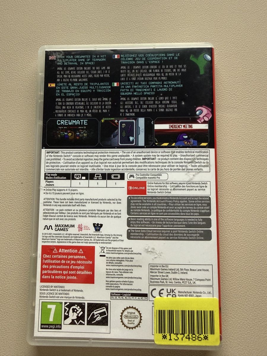 Nintendo Jeux: Nintendo Switch Spiel Among Us Crewmate Edition – D'occasion à Steinach par Giusep7 2