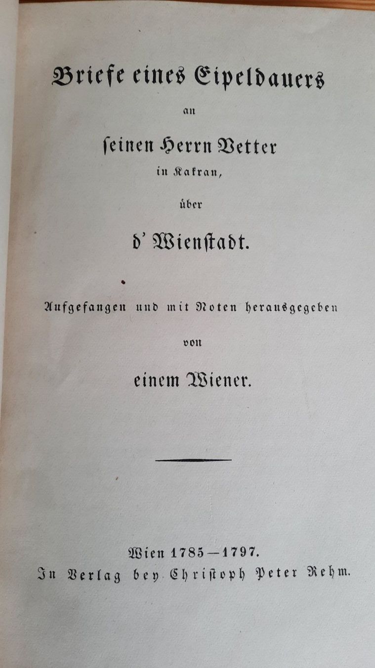 Libri: Die Eipeldauer Briefe 1785-97,1799-1813 – Usato da zürich venduto da gabab 3