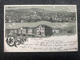 Gruß aus Wyl, Wil - Sailer-Litho 1898