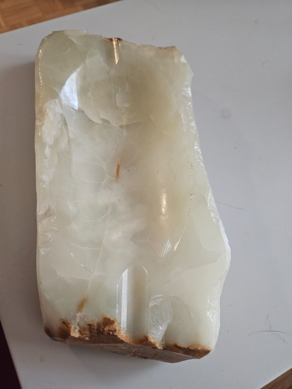 Portacenere: Aschenbecher aus grünem Onyx-Marmor – Usato da Winterthur venduto da rahelmedeaL