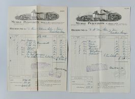 Zwei alte Rechnungen 1932/1938 Mühle Pfäffikon