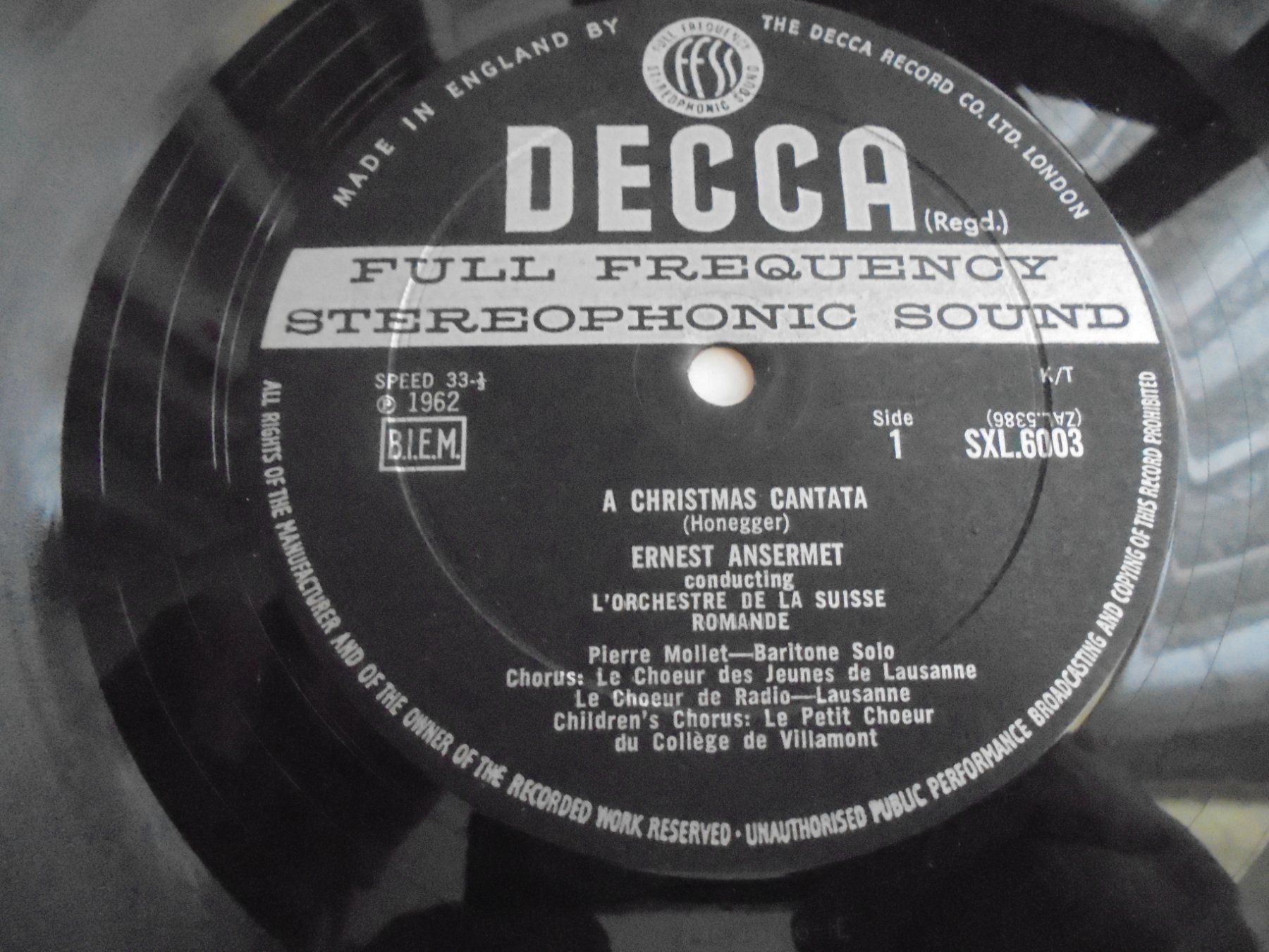 Dischi in vinile: Ansermet, Orchestre De La Suisse Romande /Honegger = Christm – Usato da Crissier venduto da Promopost 2