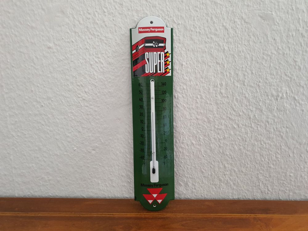 Emailschild Massey Ferguson Thermometer Traktor USA Reklame Kaufen