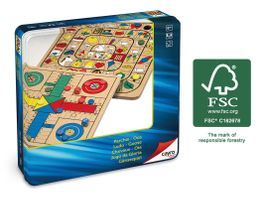 Jeu de l'oie + Ludo en bois ( NEUF )