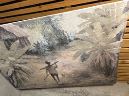 Ausdrucksstarkes Gemälde auf Leinwand – Landschaft / Natur