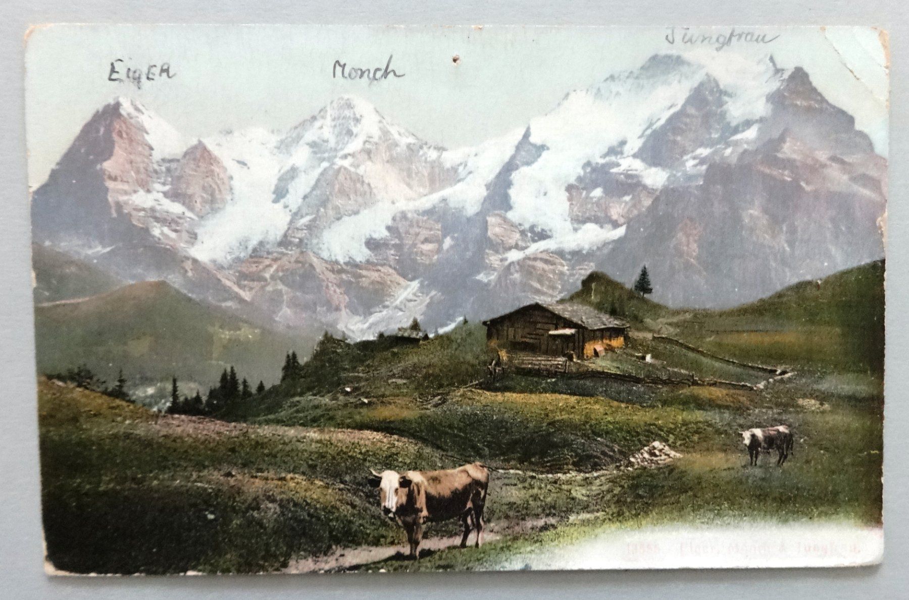 Ansichtskarten: Eiger, Mönch und Jungfrau – Defekt aus Fétigny von Billy2miny