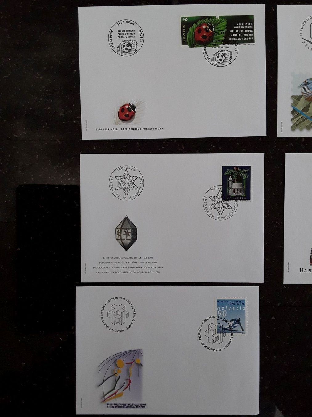 Tutti i francobolli: 5 Briefumschläge FDC 2002 – Usato da Bazenheid venduto da derdelorean01 1