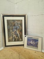 Gerahmte Hans Erni Grafik "Flugtier", seltene Lithografie...