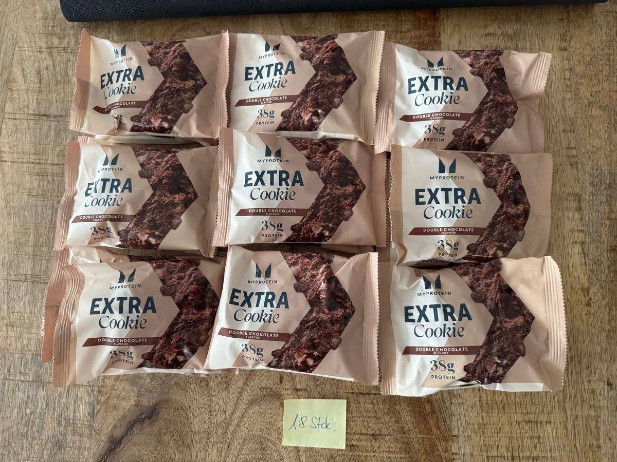 Cibi & Specialità: Myprotein Extra Cookie 18 Stk. Double Chocolate Protein Rieg – Nuovo e nell'imballaggio originale da Brunnen venduto da Skyline89