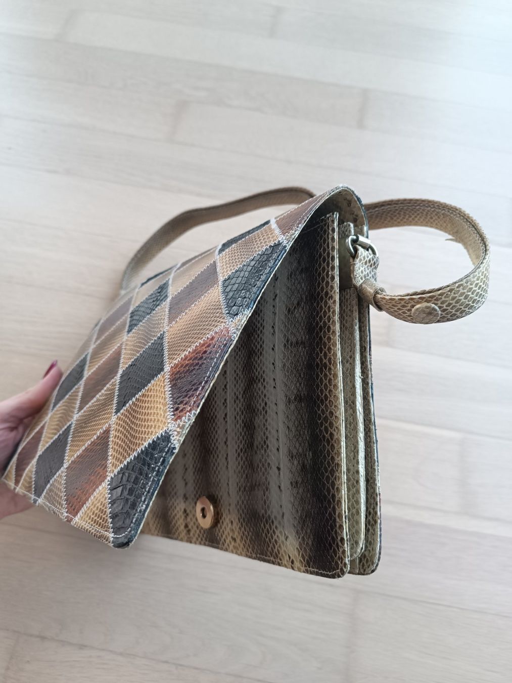Borse: Vintage Handtasche 100% Pythonleder / Exotic leather – Nuovo (secondo la descrizione) da Sachseln venduto da WertvollWeiter 1