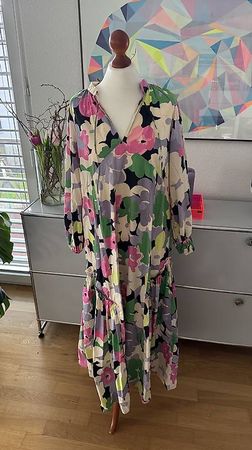 H&M Blumenkleid Maxikleid Oversize Gr. XS