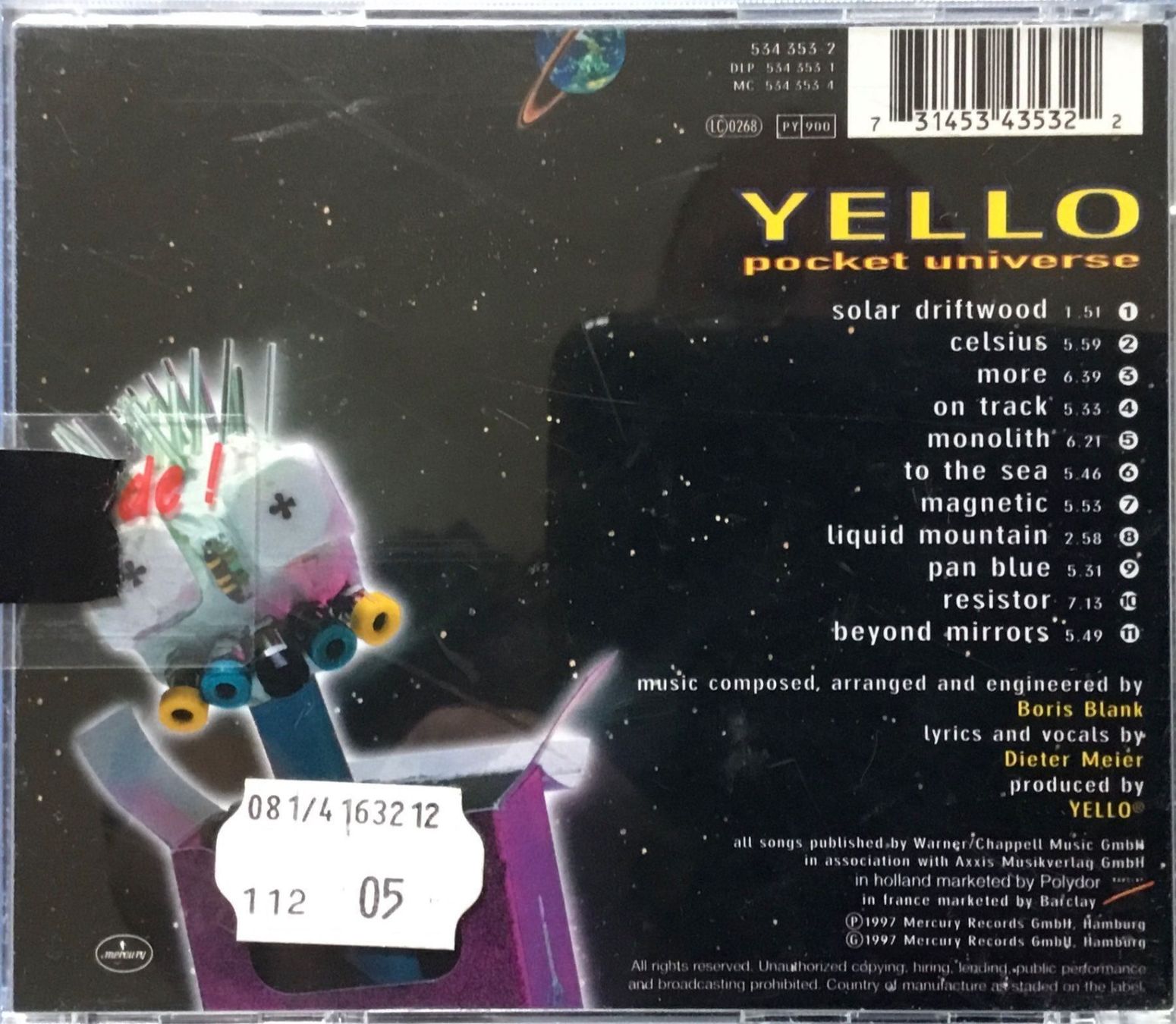CDs: (CD) Yello „Pocket Universe“ – Gebraucht aus Serneus von kowalsky1 1