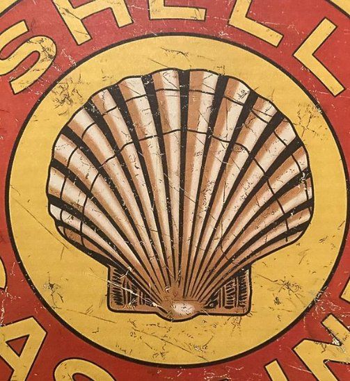Automobili: Schönes Retro Shell Schild / neu – Nuovo e nell'imballaggio originale da Bremgarten AG venduto da Eurotiz