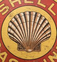 Schönes Retro Shell Schild / neu