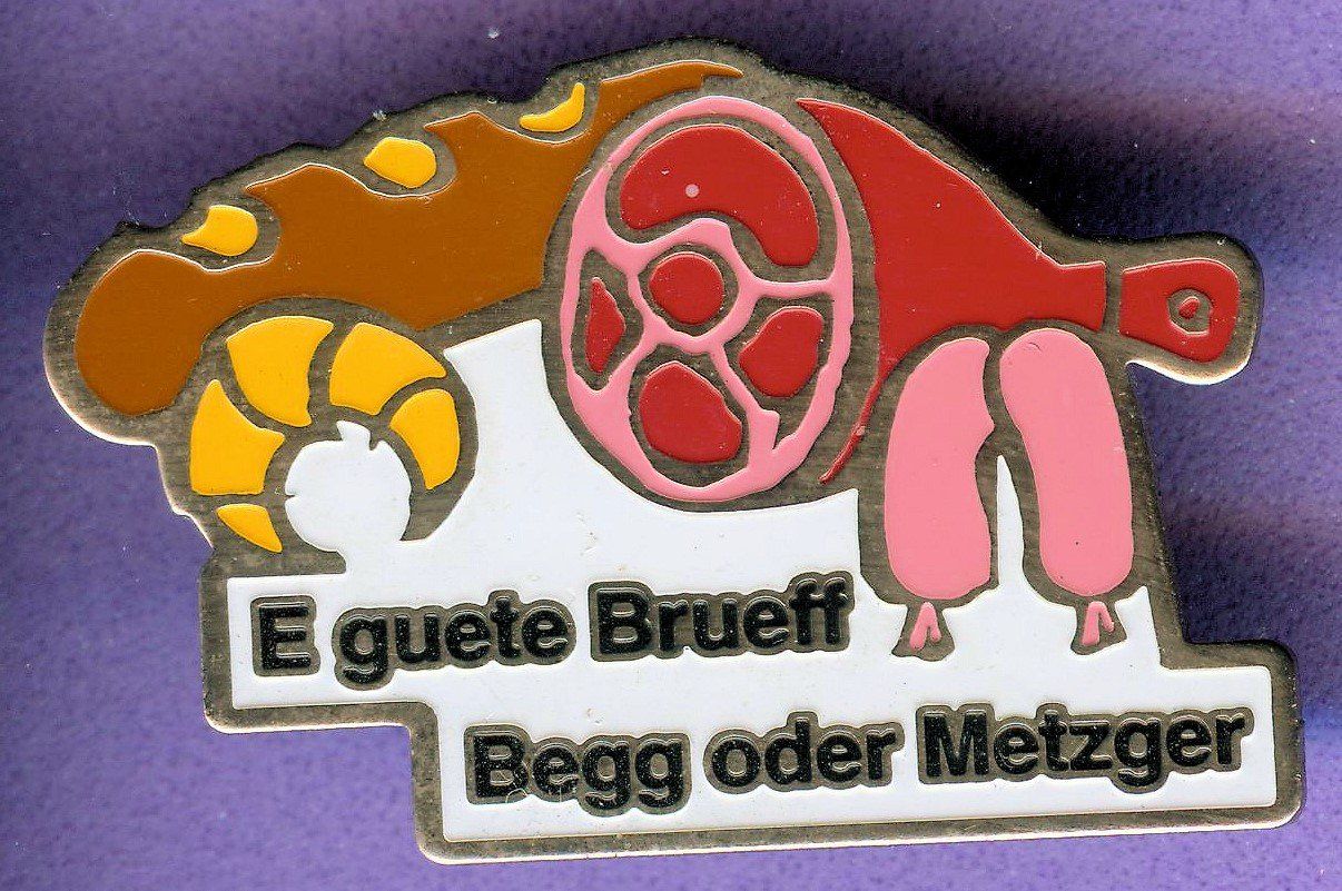 Placchette & Badge: E guete Brueff  Begg oder Metzger – Usato da Winterthur venduto da Sammleroase